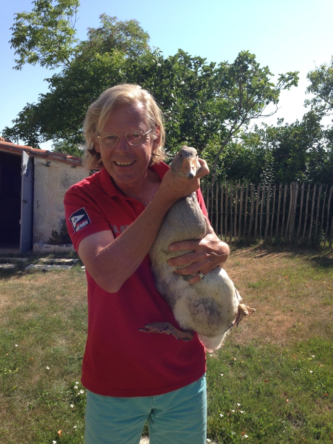 Bob and his pet goose 'Fransie'